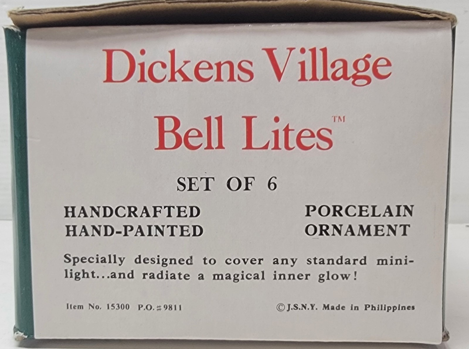 Dickens Village Bell Lites handcrafted handpainted made in Philippines 15300