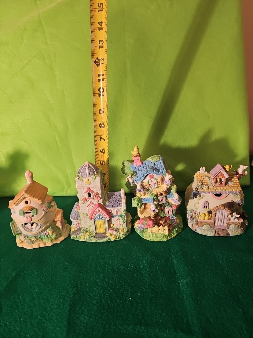 Vintage Lot Of 4 Easter Village Houses.