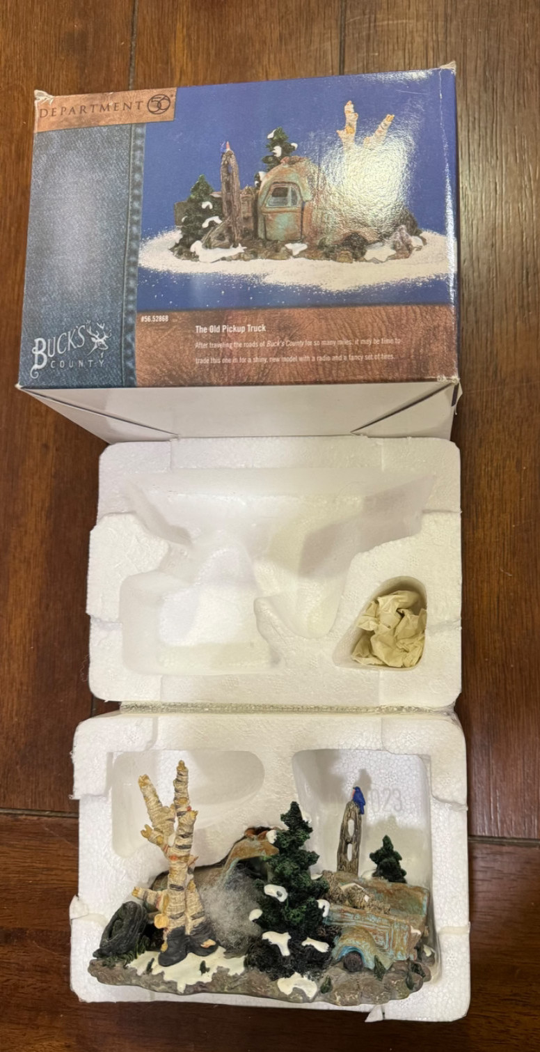 Department 56 Buck’s County The Old Pickup Truck Original Box – Retired Item