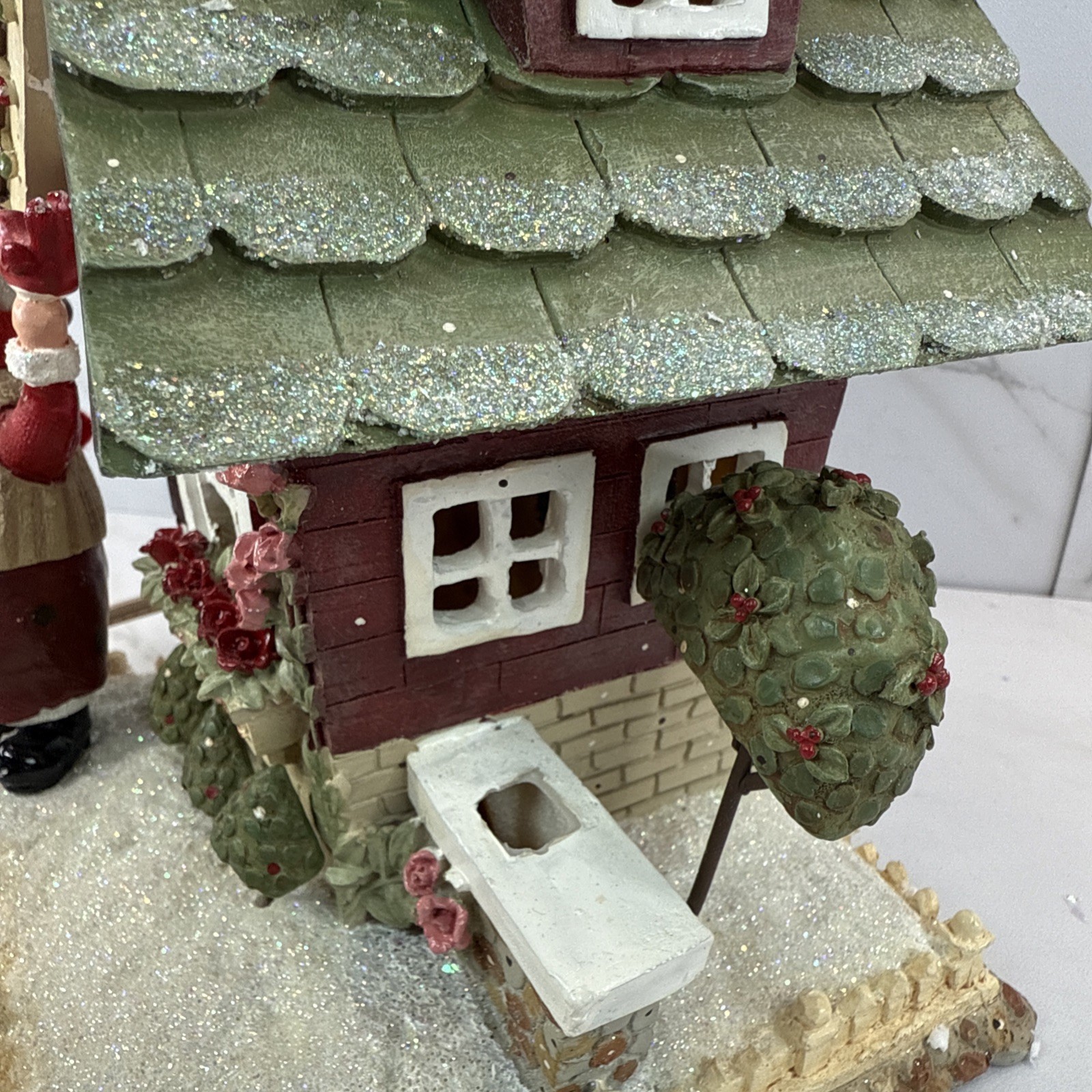 VTG Kurt S. Adler✨Santa’s World✨Welcome Home Tablepiece✨Santa✨Cottage✨Light✨