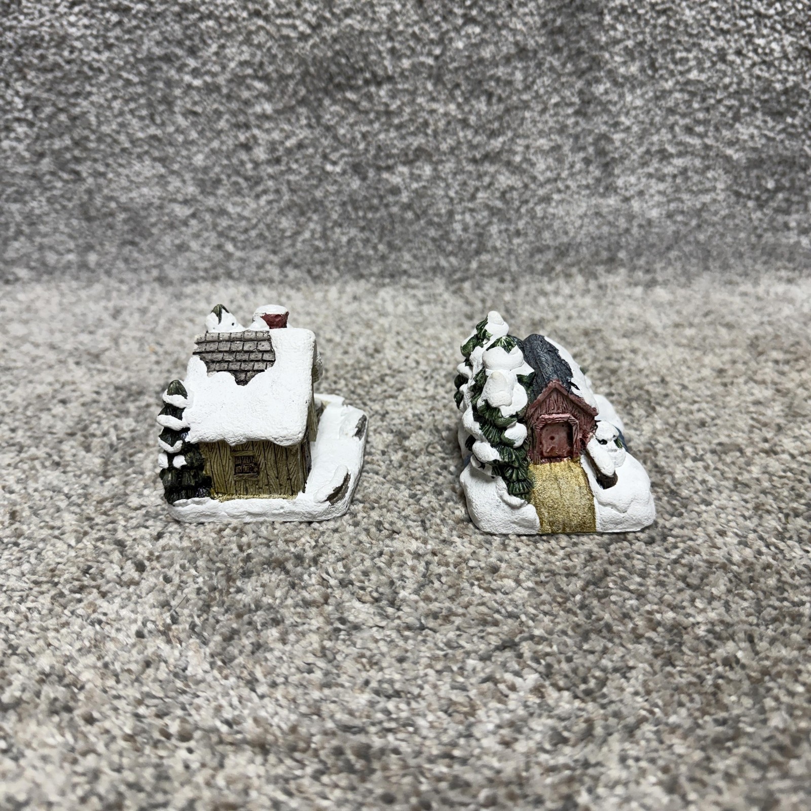 Vintage 1989 RSVP American Rustic Christmas Cottages Lot 5 Mini Houses W Boxes