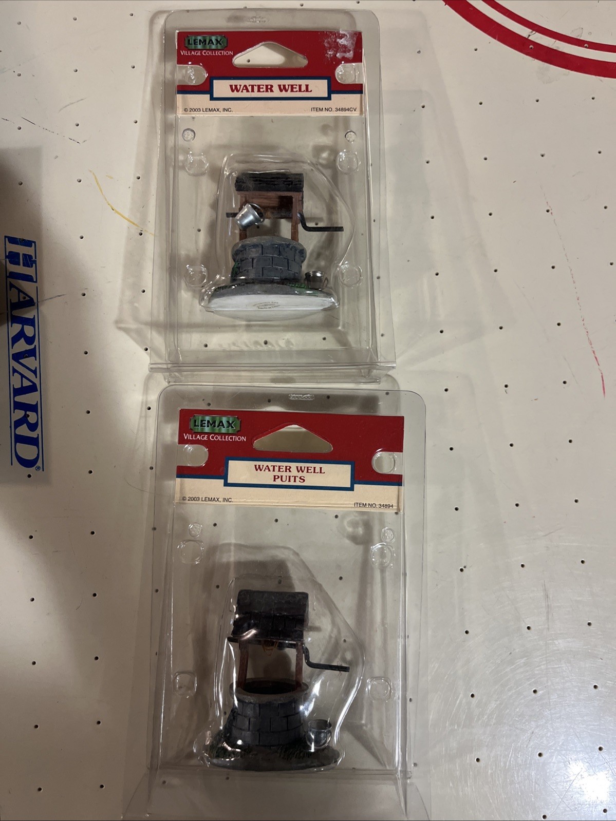 2) Lemax Christmas Village Gray Well 2003 | Retired Accessory New in Box