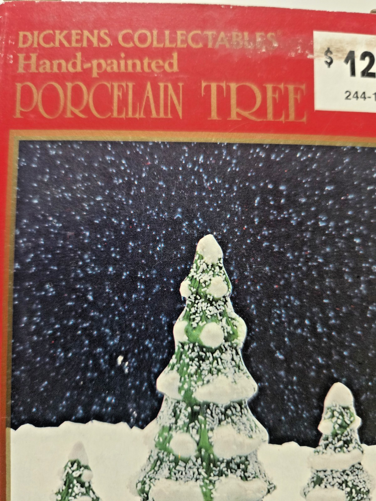 Dickens Collectibles Porcelain Tree Set of 3 Hand Painted