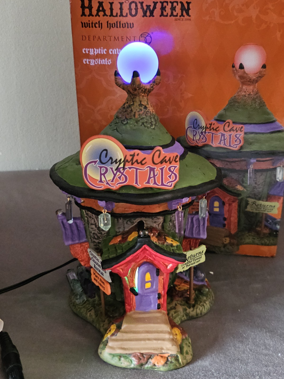 DEPT 56 Witch Hollow CRYPTIC CAVE CRYSTALS! Snow Village Halloween, Very cool