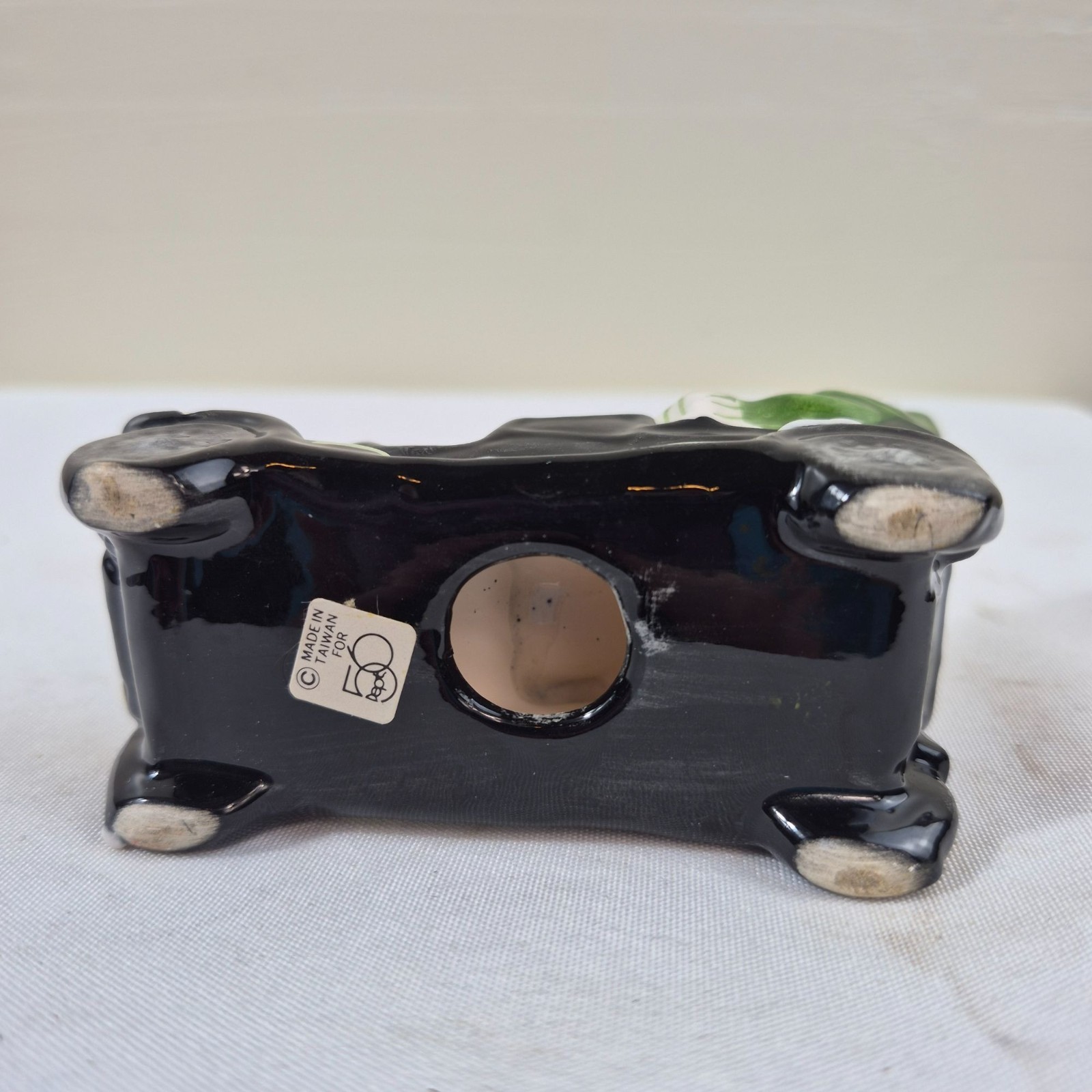 Dept 56 Vintage ceramic Black Car with Christmas Presents and Tree Village Decor