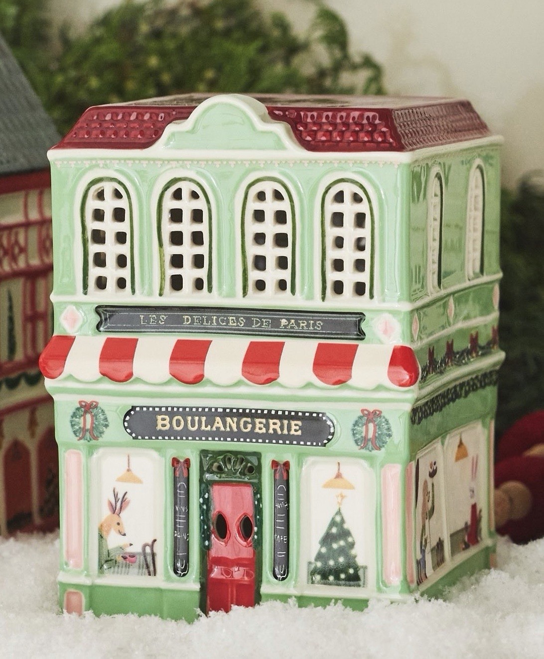 Anthropologie~Ceramic Holiday House~PARIS BAKERY~NIB~SOLD OUT~🥐🎄