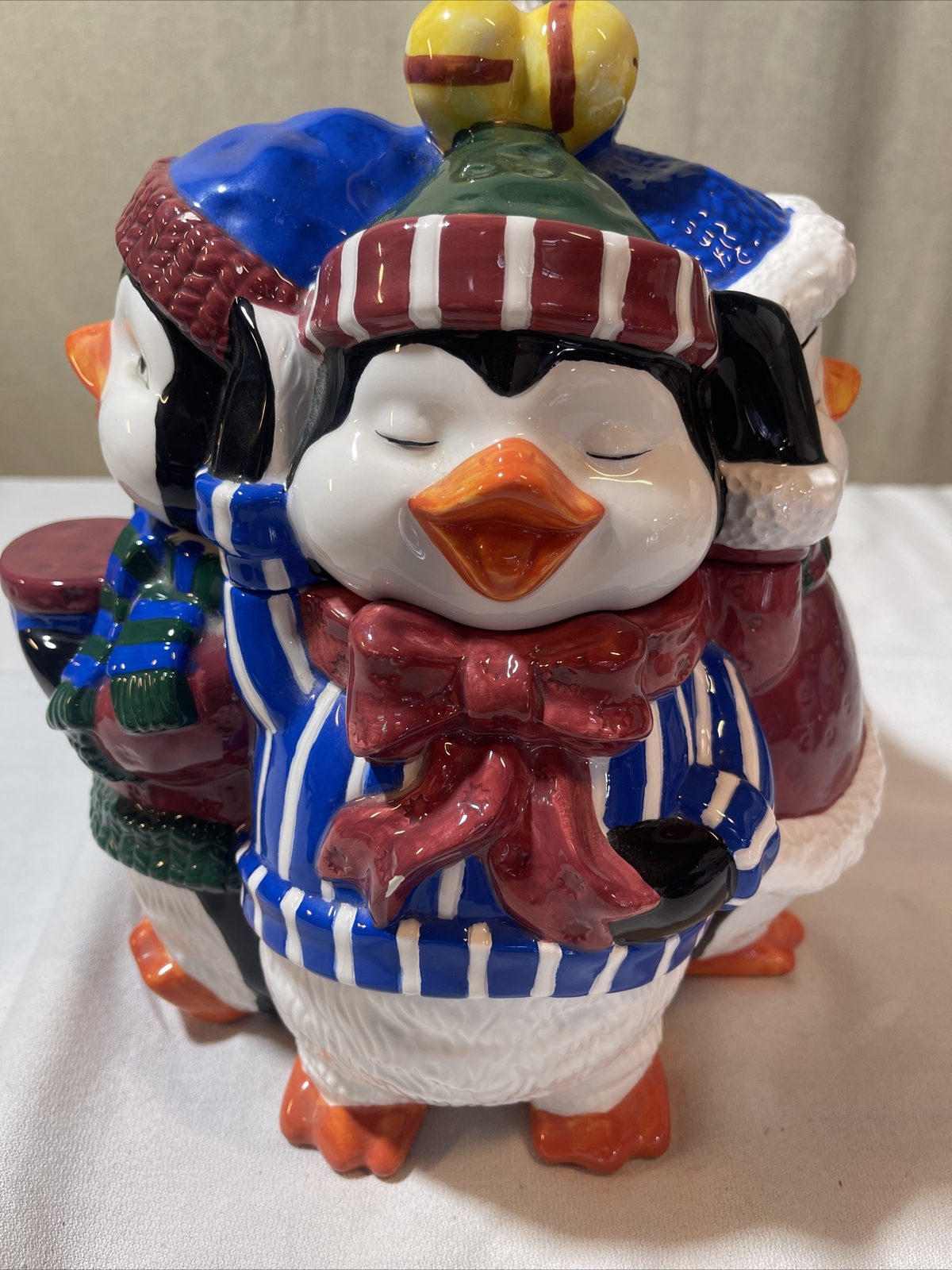 Christmas collectible 4 penguins Sold As Picture