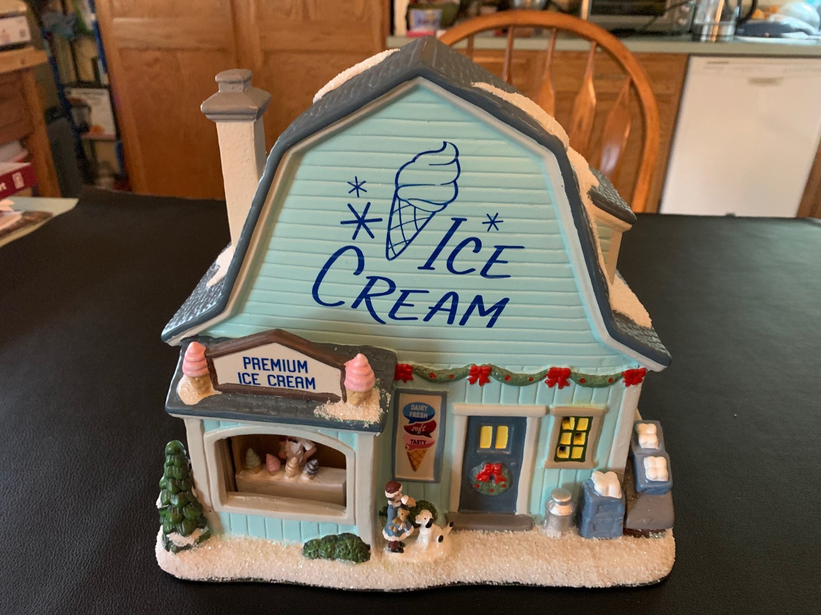 St. Nicholas Square-9″ Ice Cream Shop (2024) Ceramic Christmas Village