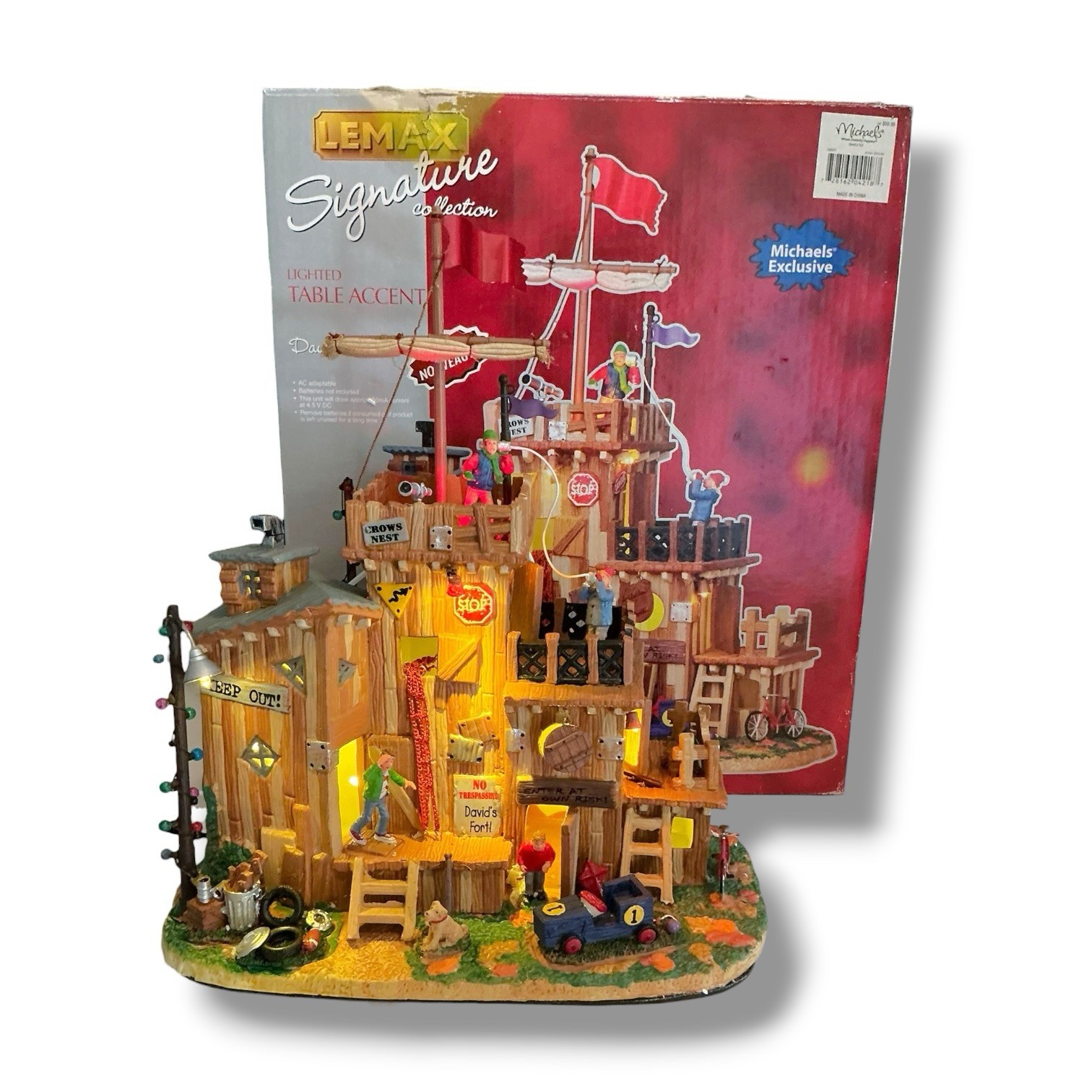 Lemax Signature Christmas Village Lighted Kid’s Club House David’s Fort READ