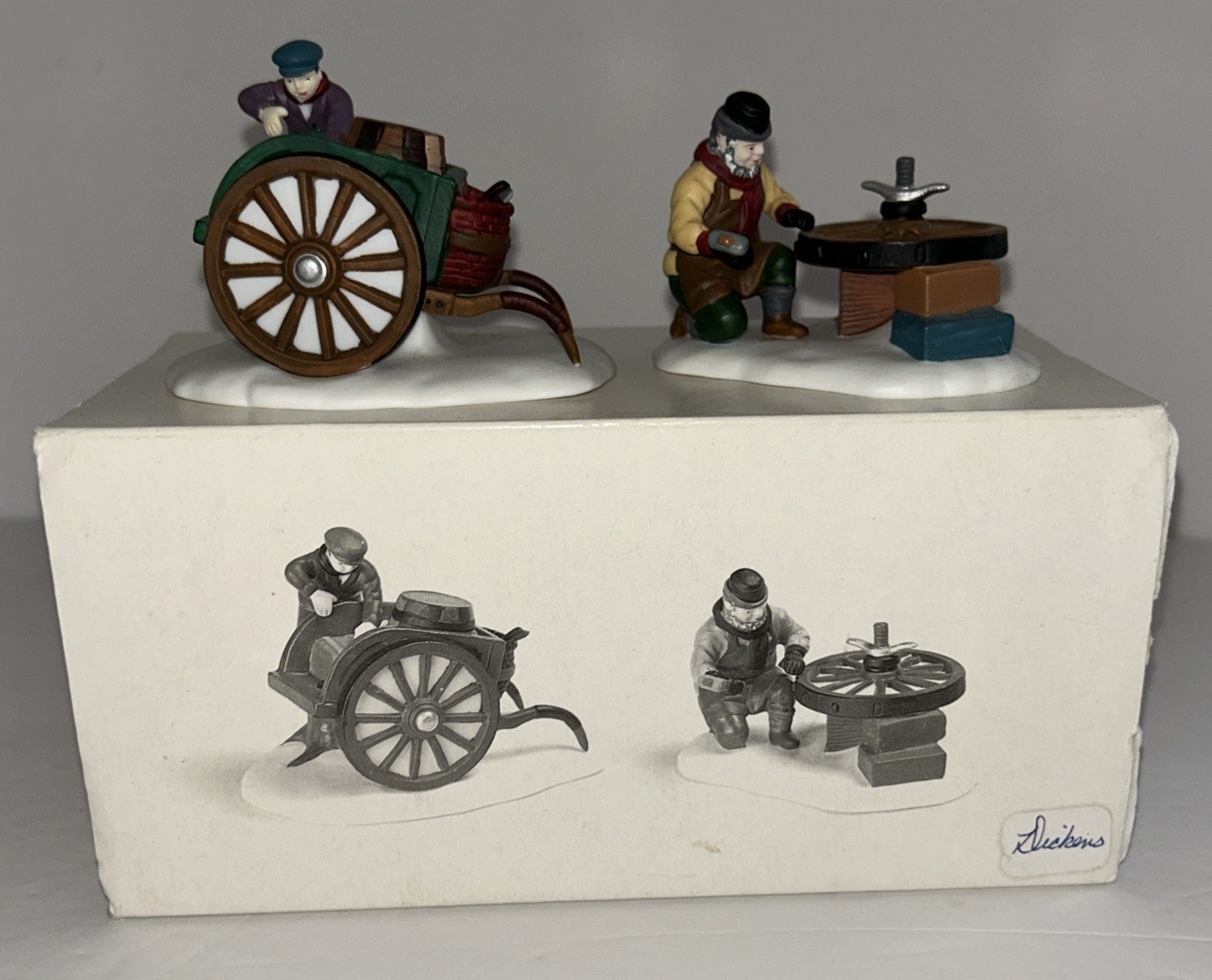 Dept 56 Dickens Village Accessory “C. Bradford Wheelwright & Son” #58181 Retired