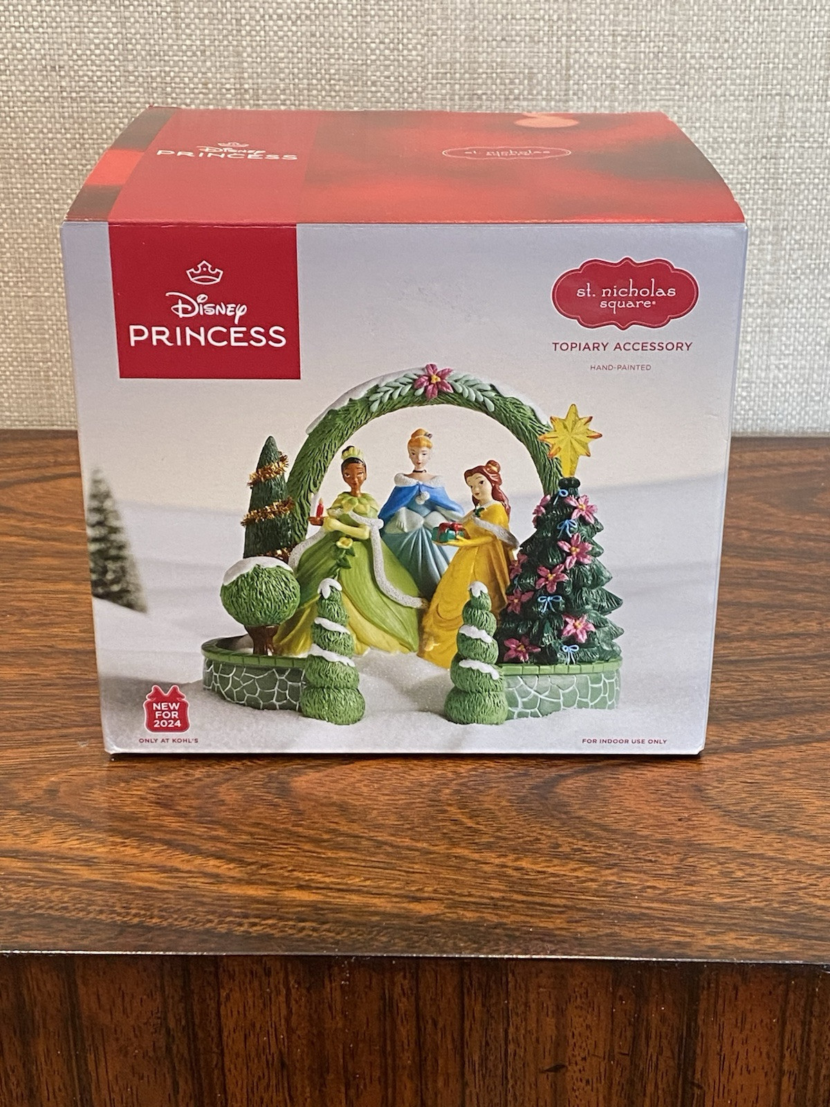 St. Nicholas Square Village Disney Princess Topiary Accessory Hand-Painted