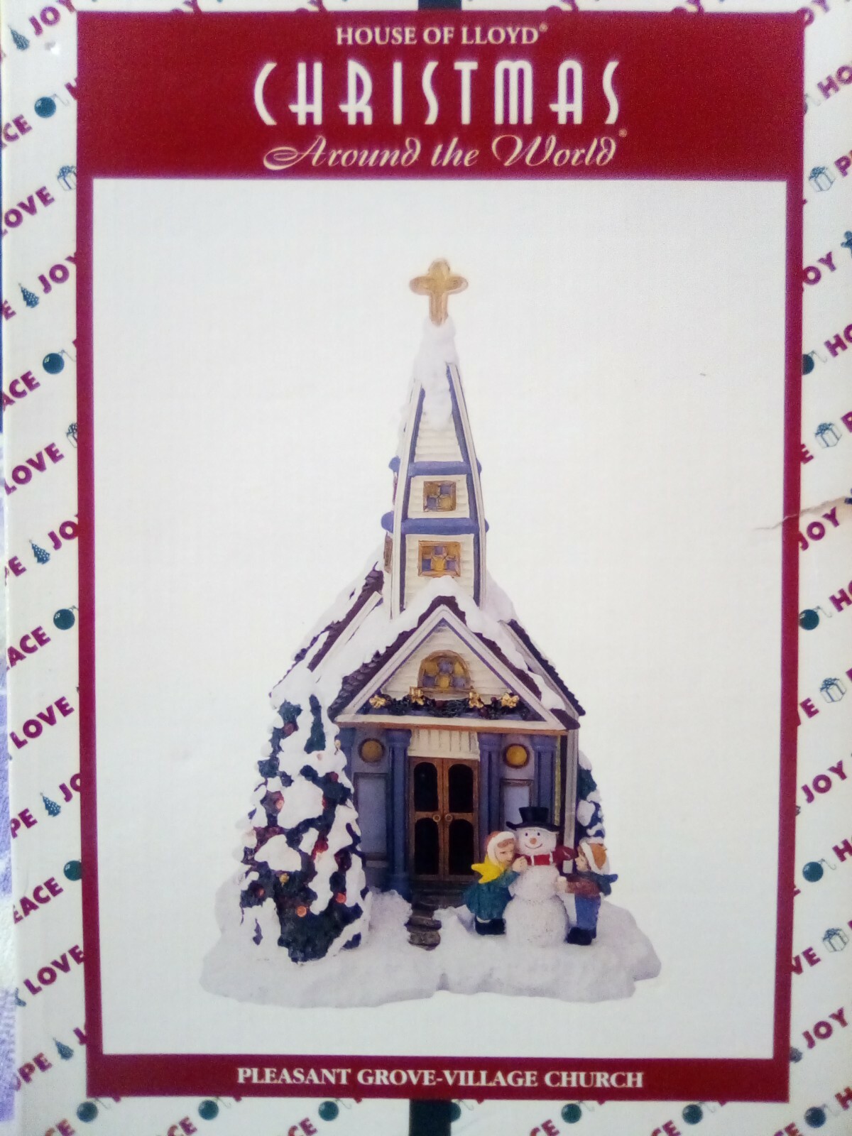 House Of Lloyd ® 1998 Christmas Around World Pleasant Grove Church Lit Porcelain