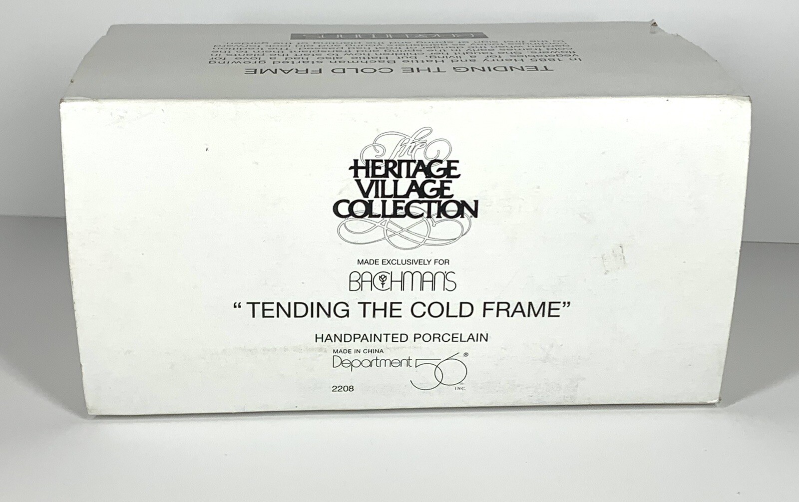 Dept 56 Tending the Cold Frame 1998 Bachman’s Heritage Village 3 pc w/BOX #2208