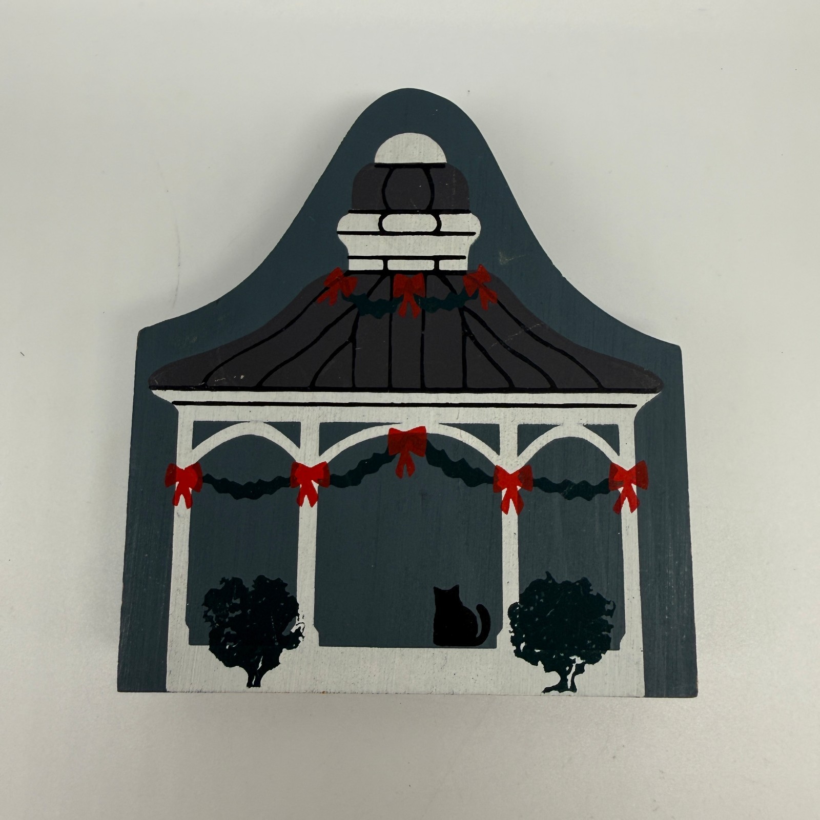 Cats Meow Bandstand Gazebo 2 Sided Holiday Village Vintage 1985