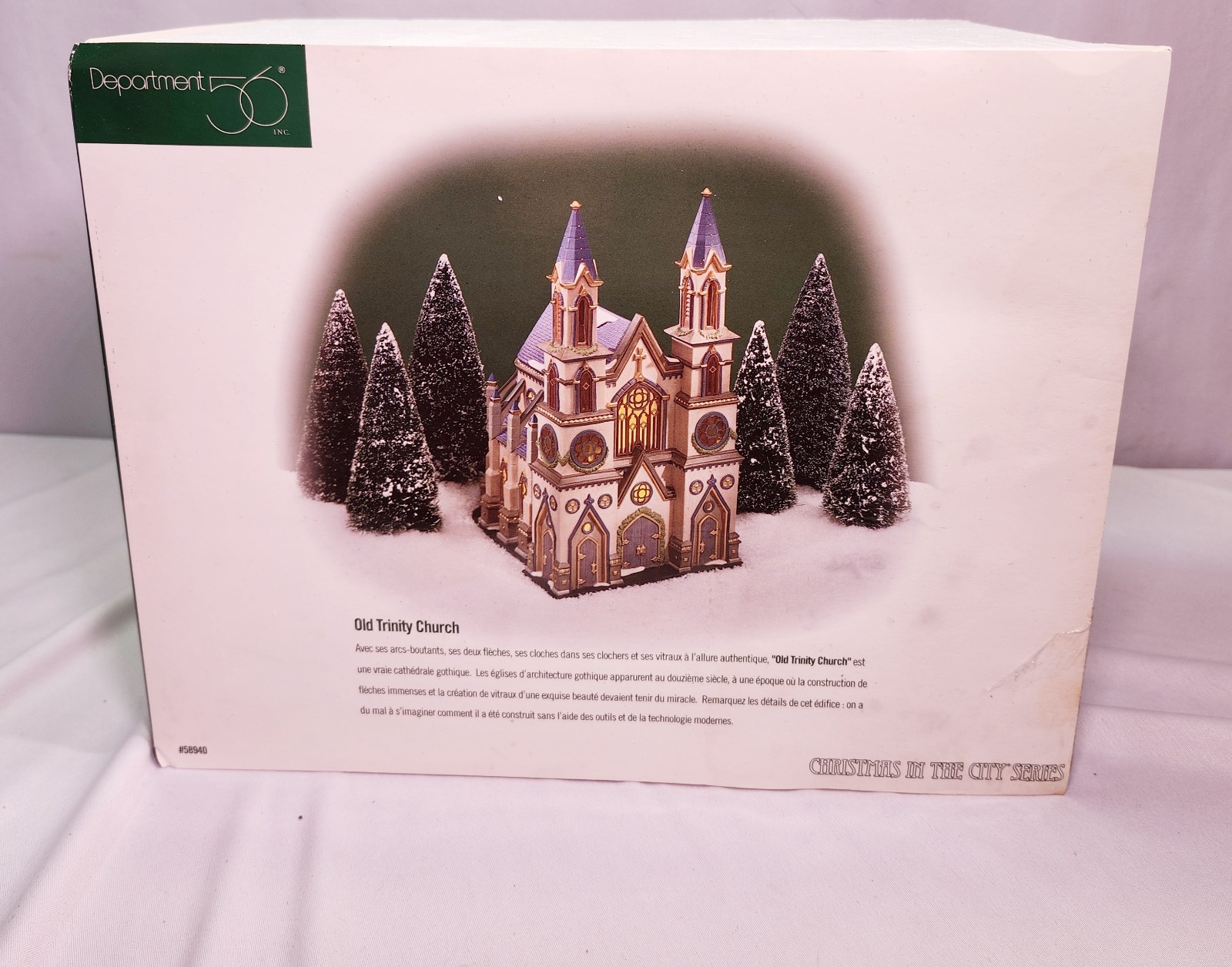 Department 56 Old Trinity Church Christmas in the City #58940 READ Dept 56