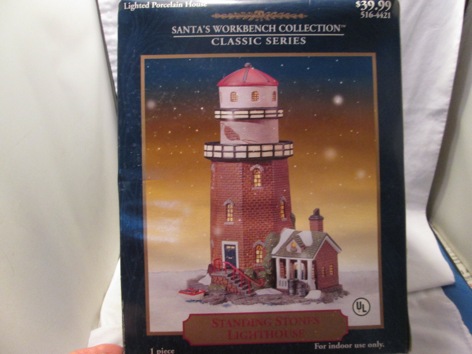 Santa’s Workbench Collection Standing Stones Lighthouse 2000 Classic Series Box