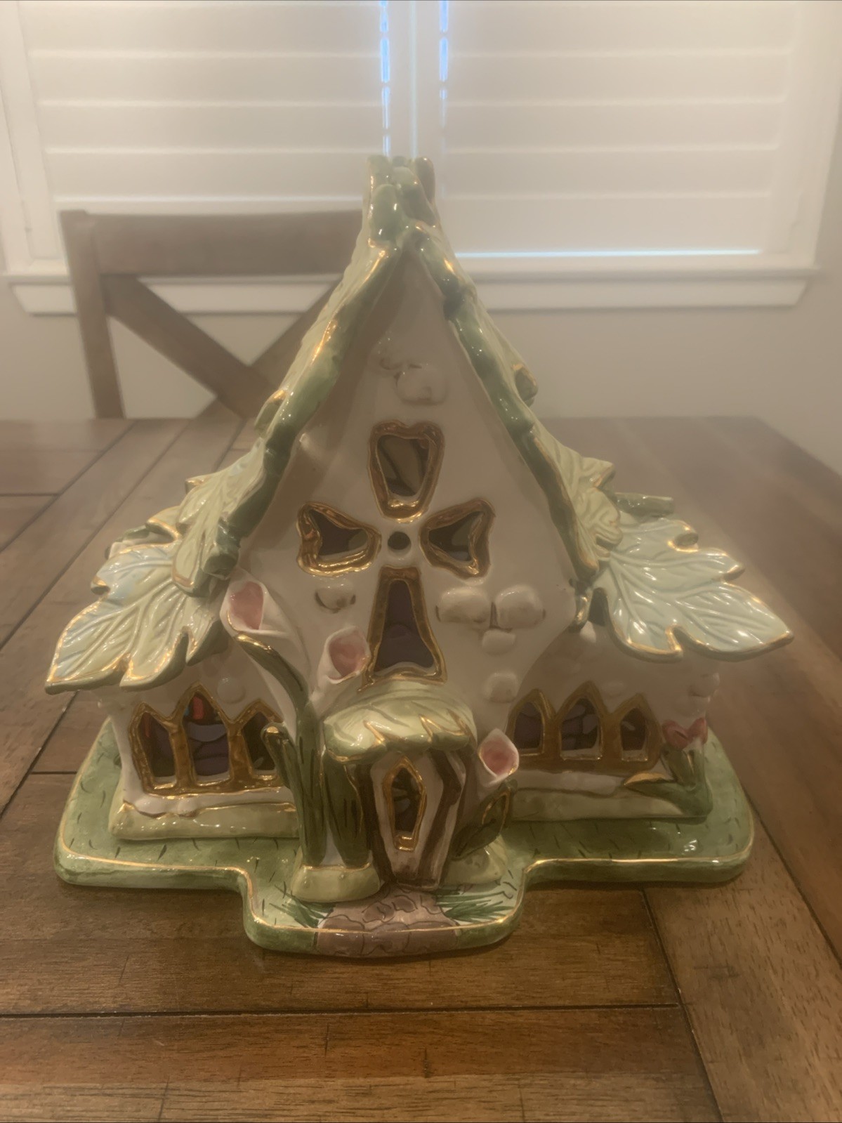 2002 Blue Sky Clay Works Easter Church With Candle Tray