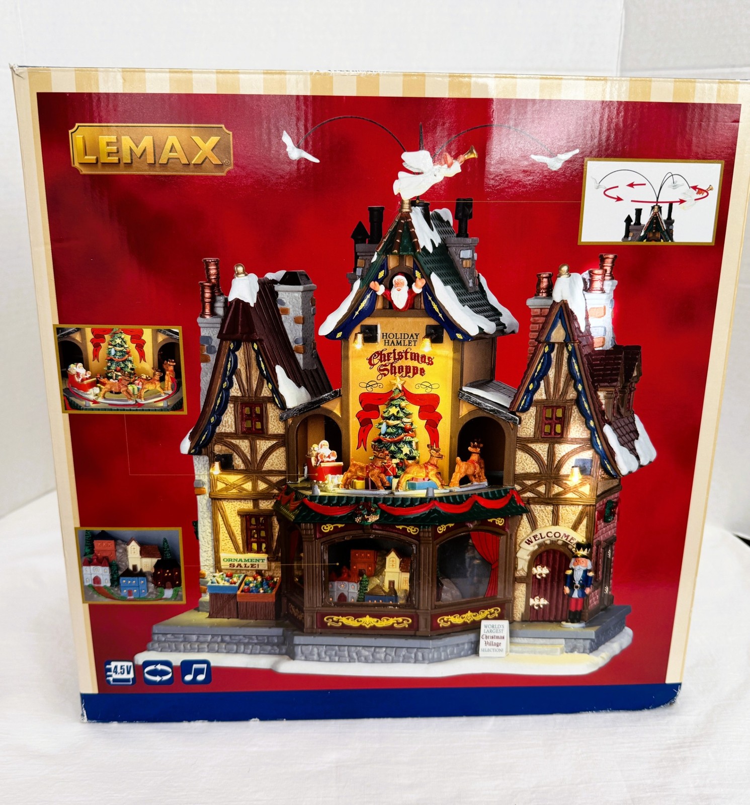 Lemax 50026 Holiday Hamlet Christmas Shoppe 2015 Sights & Sounds **AS IS**