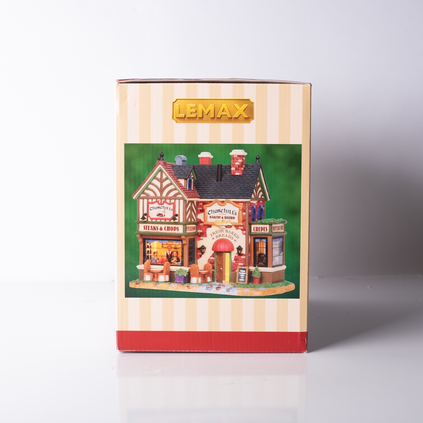 Lemax Churchills Bakery Bistro Lighted Building Holiday Display Retired 15223