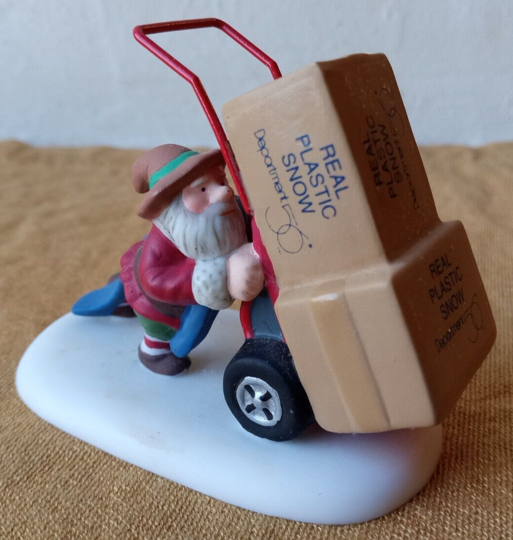 Dept 56 North Pole Series DELIVERING REAL PLASTIC SNOW 56435, Pre-owned, Unboxed