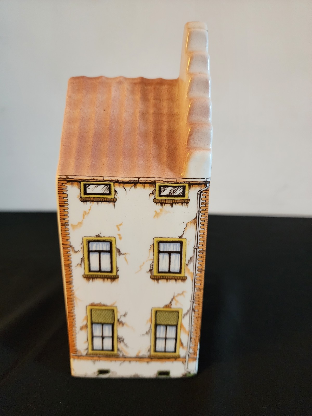 Vintage Polychroom Hand Painted Holland Delft Row House Village Ceramic 2105-6