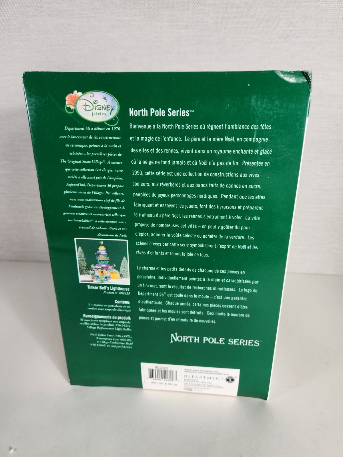 Dept 56 Tinker Bell’s Lighthouse 802825 North Pole Disney Fairies W/Box Read