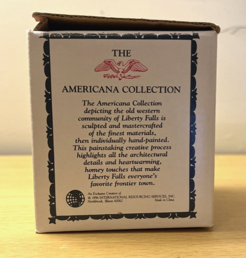 1996 Liberty Falls Miniature Village TIMBERLINE LUMBER AH101 1:64