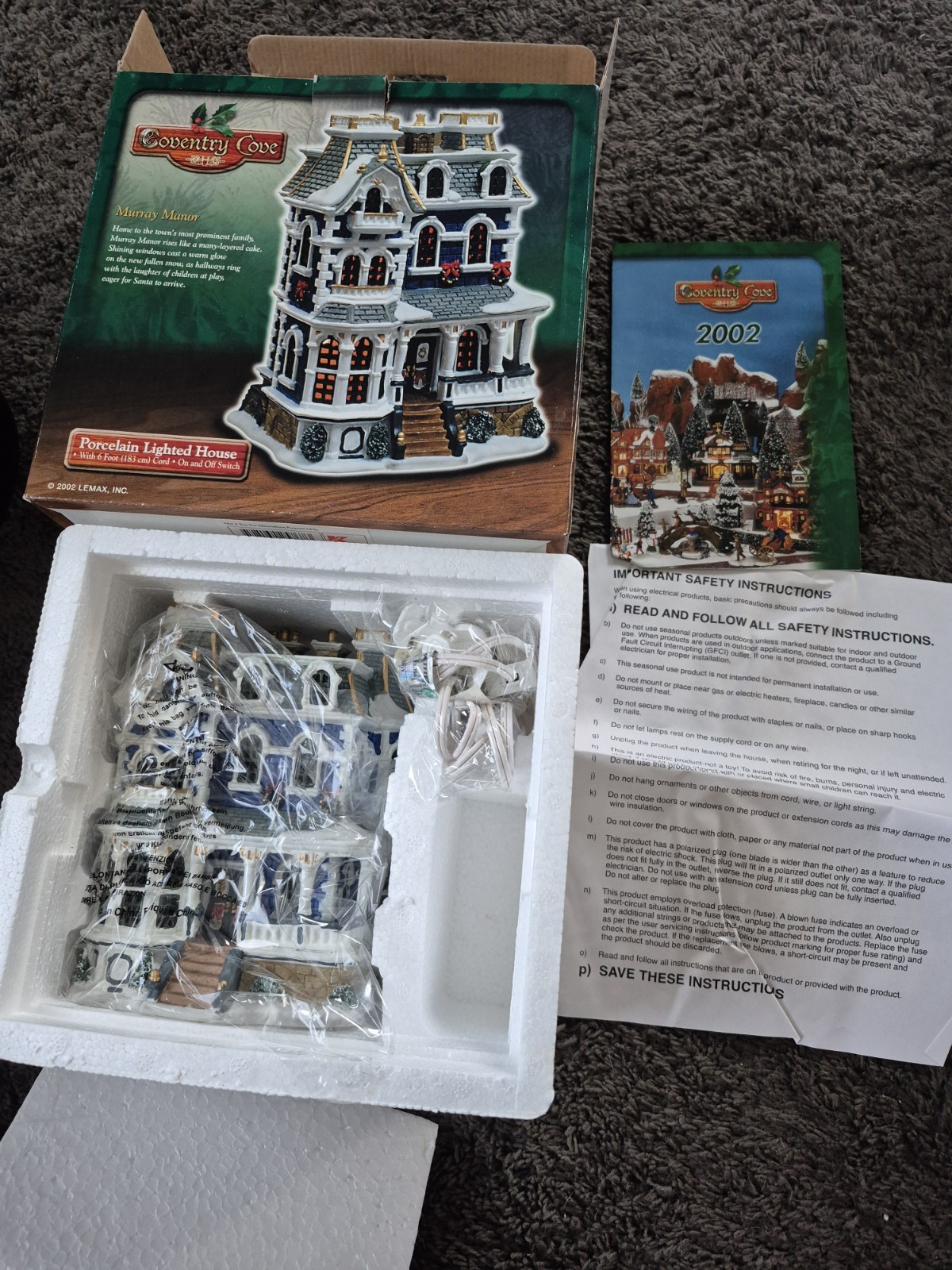 New Lemax Christmas Village 2002 Building Coventry Cove Murray Manor