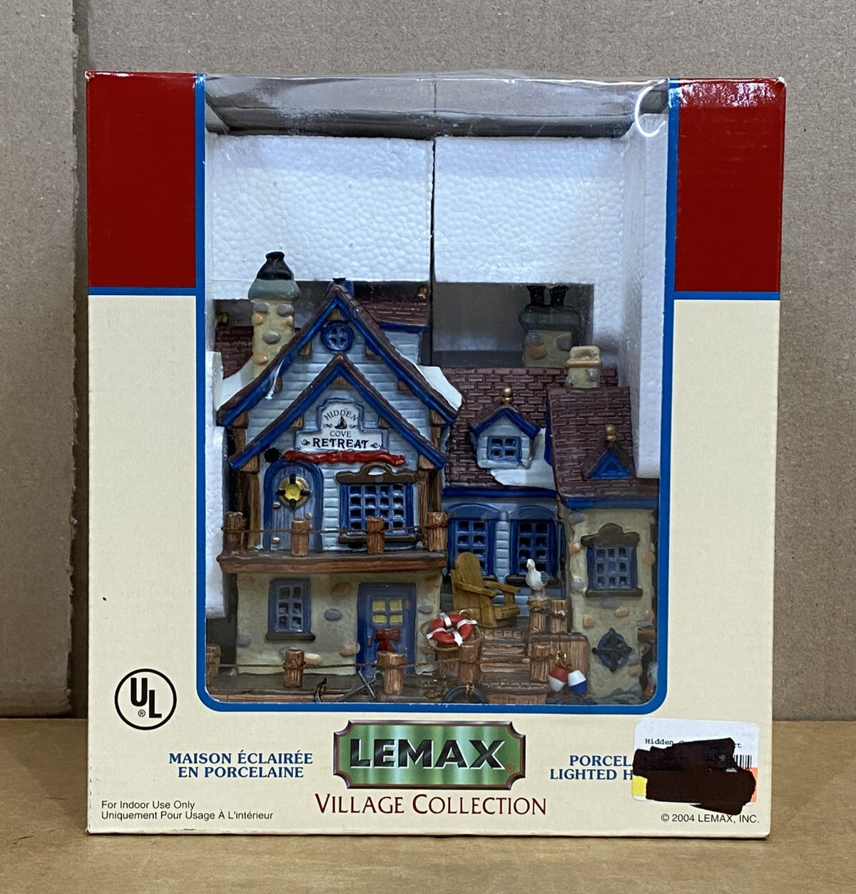 Lemax Procelain Lighted House Hidden Cove Retreat Plymouth Corners 2004 New