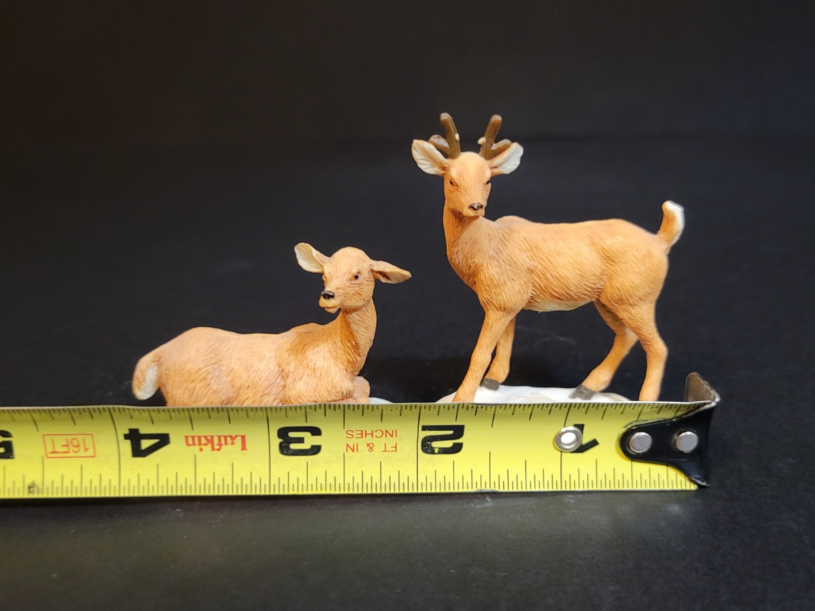 Lemax Christmas Village Town 2PC Deer On Hoof Fawn At Rest Woodland Animals