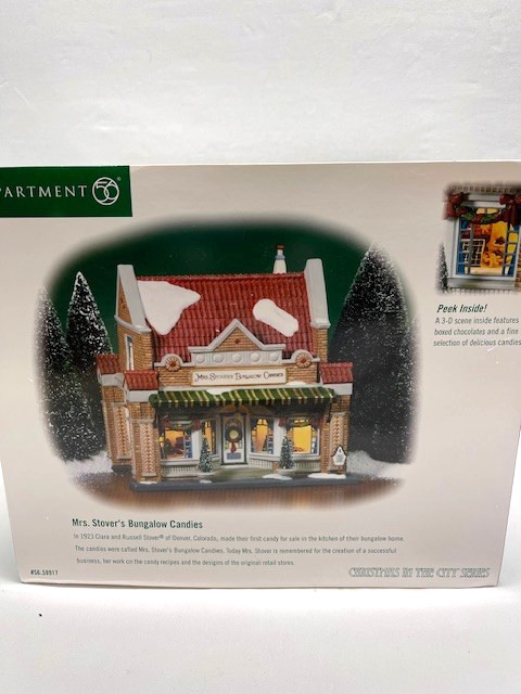 Department 56 Christmas in the City “Mrs Stover’s Bungalow Candies” Brand New