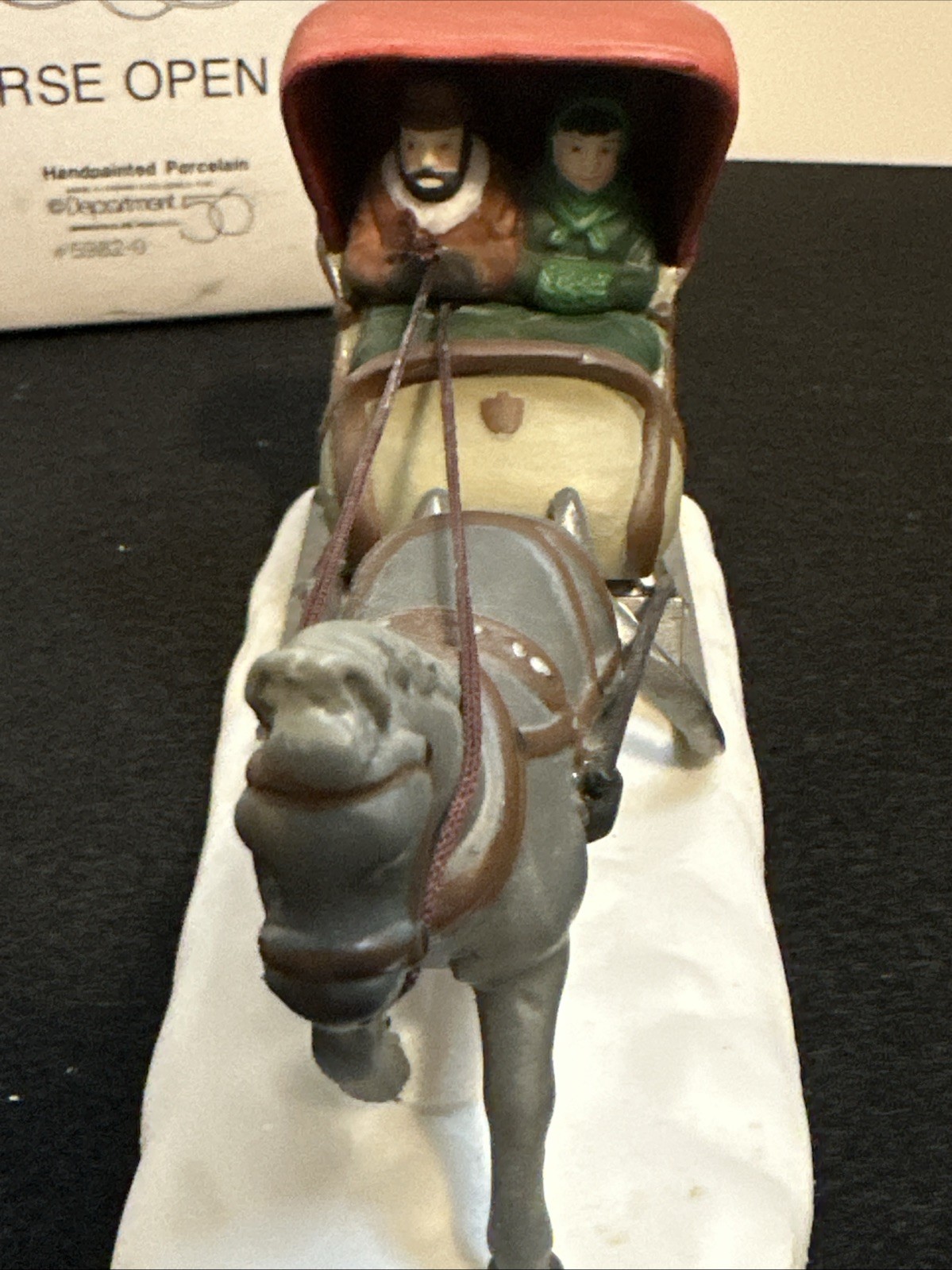 Dept 56 One Horse Open Sleigh Heritage Village 5982 Christmas Accessory With Box