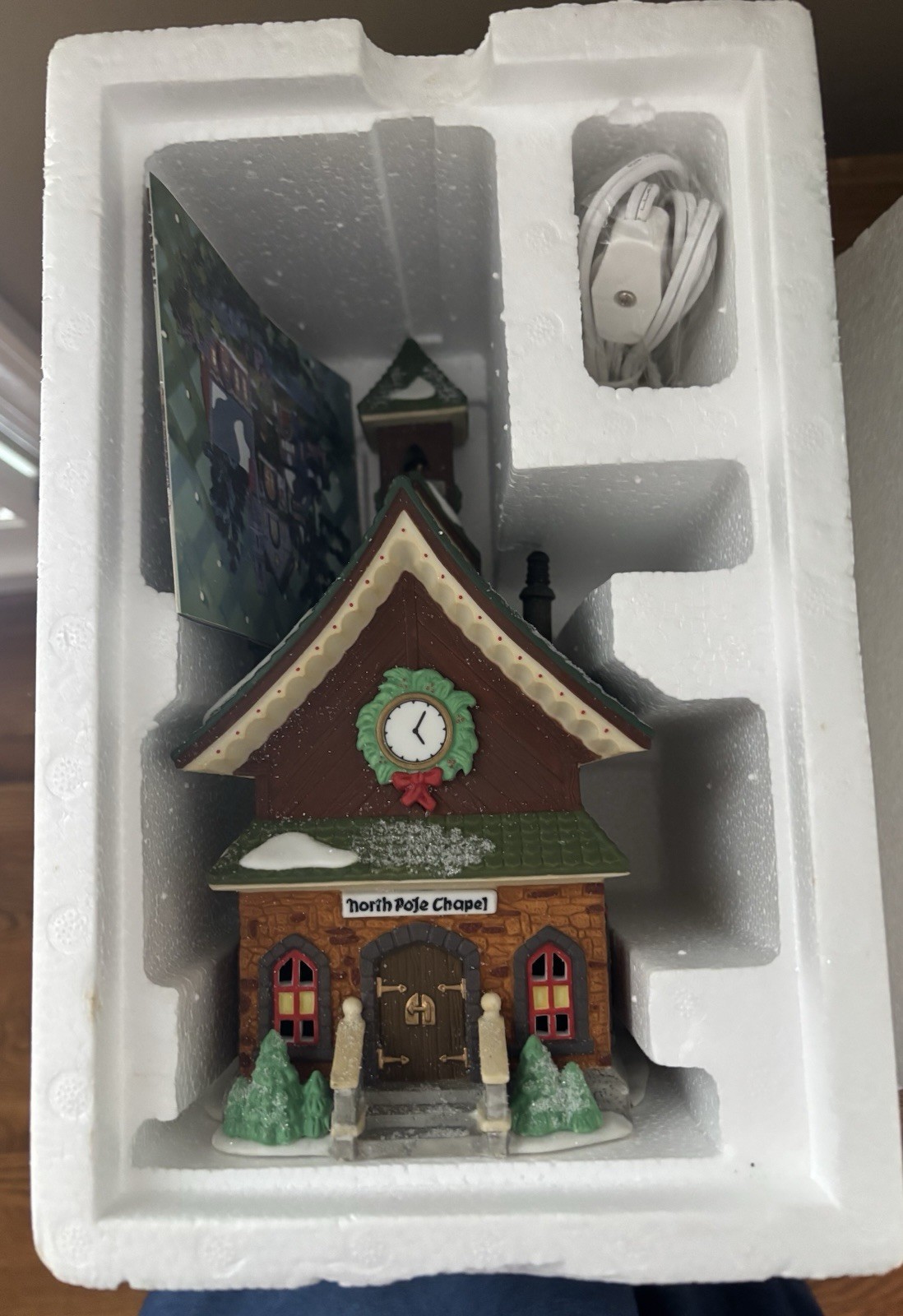NOS Department 56 North Pole Chapel Heritage Village Christmas Lighted UNUSED