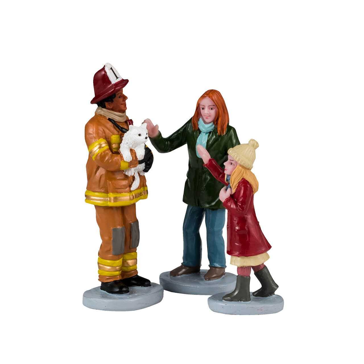 Lemax Fireman To The Rescue General Products 42325 Bravery Courageous Firefighte
