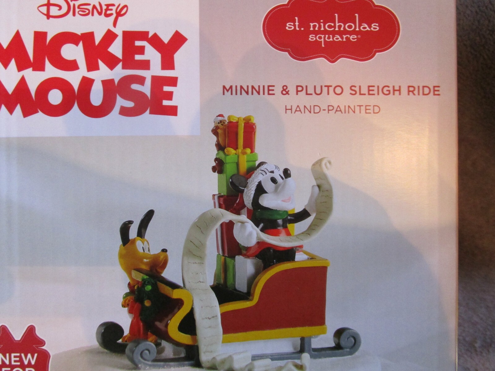 St. Nicholas Square, Disney Mickey Mouse, Minnie & Pluto Sleigh Ride NEW