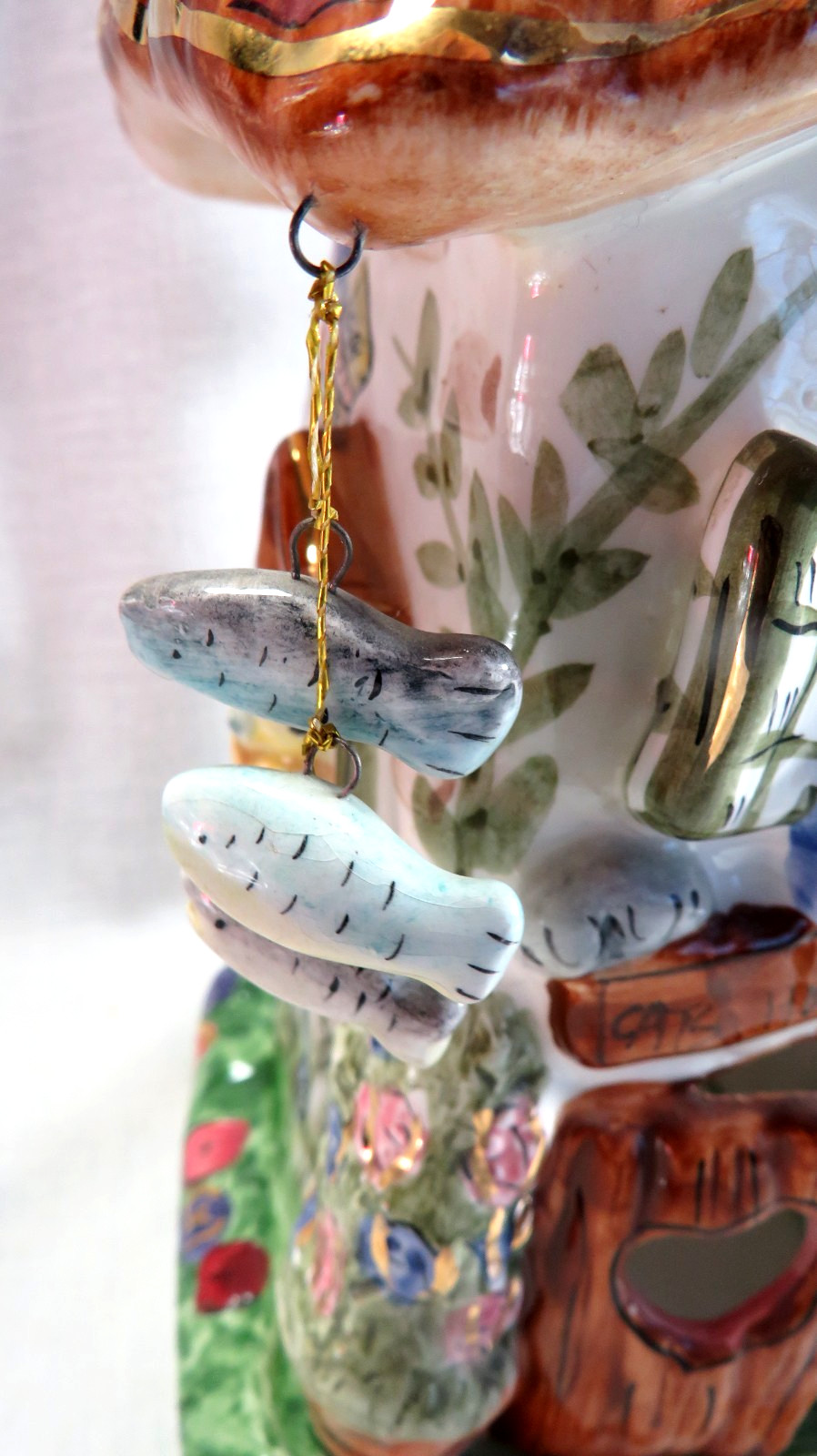 Cats Tealight Holder Cats In PJ’s Inn Ceramic 2001 ( Blue sky) Popular