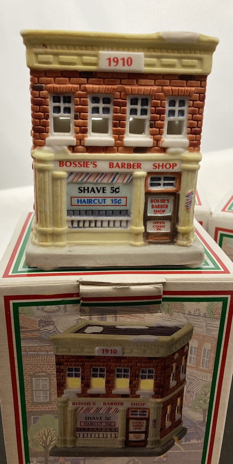 VTG 1993 Set of 5 Home Town America Collection Court House Barber Gem Drugs Cafe