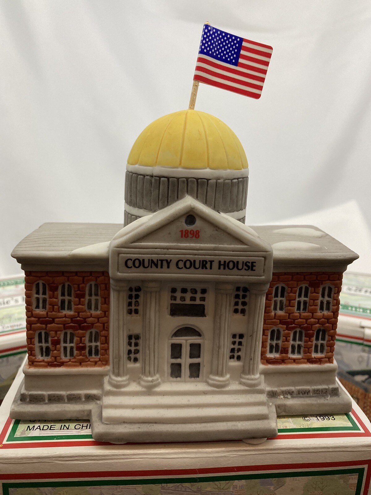VTG 1993 Set of 5 Home Town America Collection Court House Barber Gem Drugs Cafe