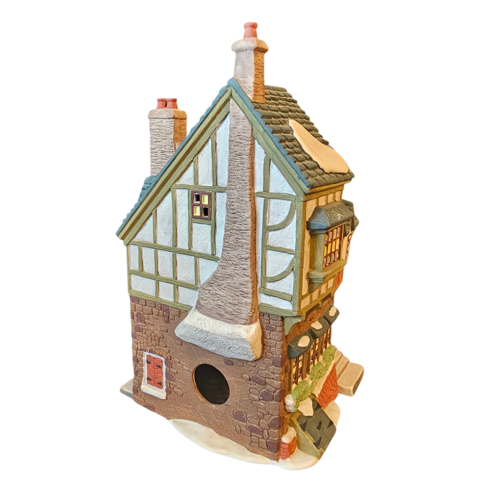 Dept 56 Dickens Village Pied Bull Inn Lighted House 2nd Edition Christmas 1993