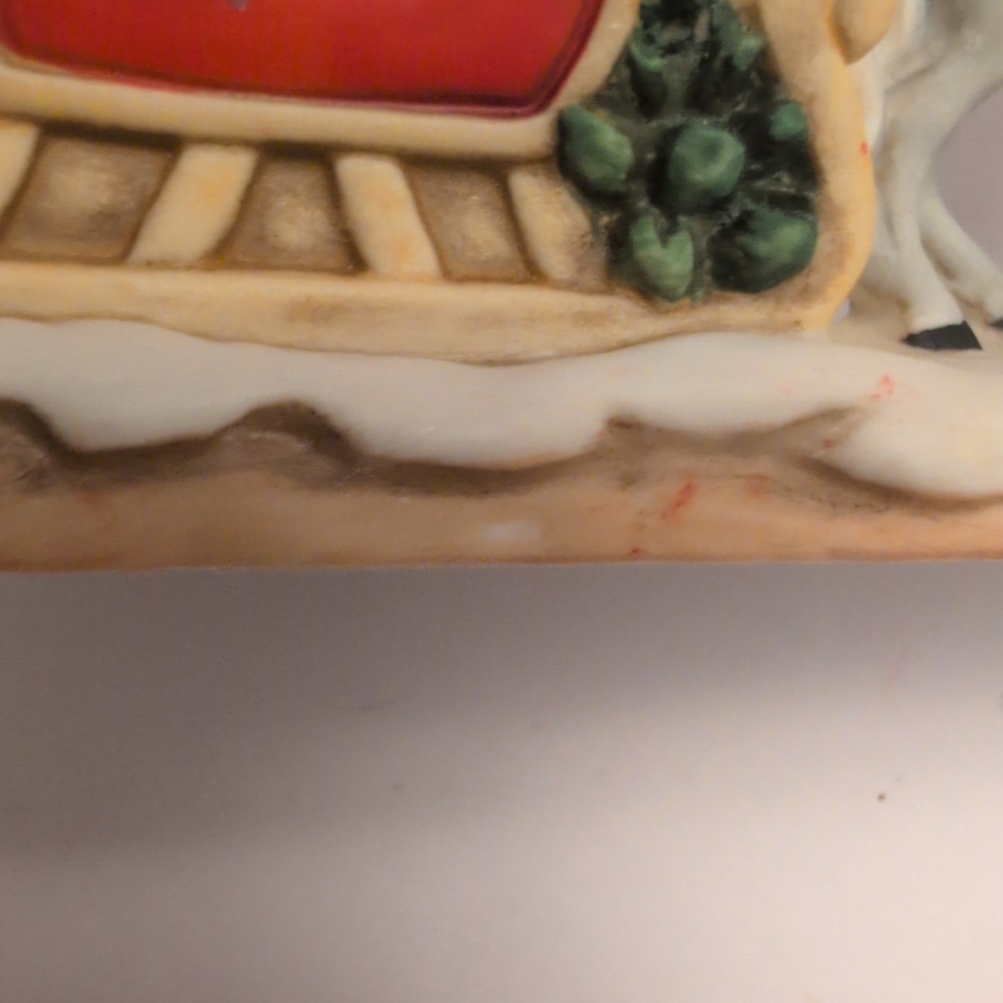Vintage Lefton Geo Z Christmas Village Horse Drawn Sleigh Couple Figurine 06460