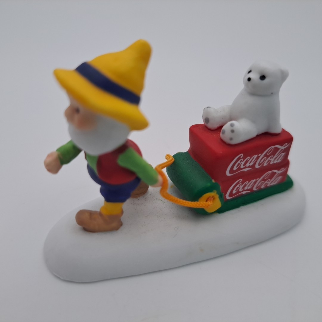 Retired Dept 56 Special Delivery 6003122 Coca-Cola Sled Elf Polar Bear Christmas