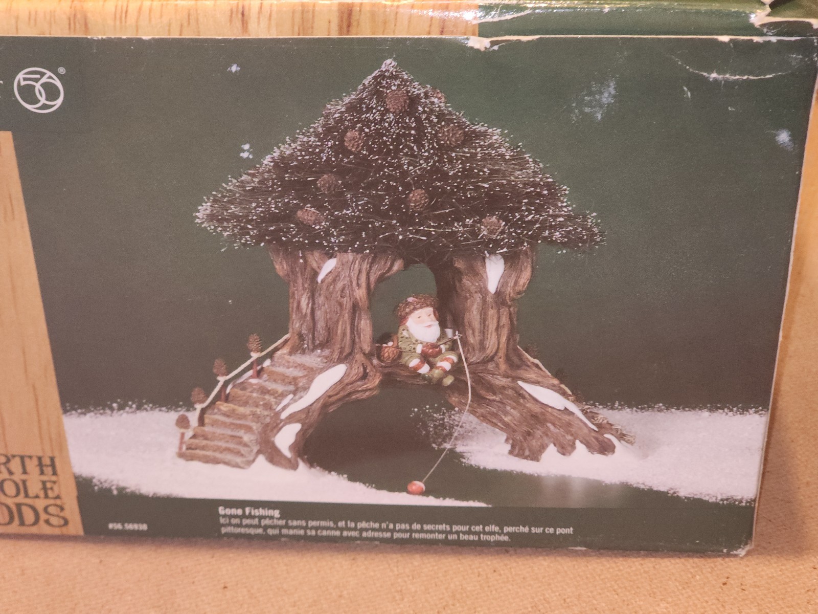Department 56 Gone Fishing 56930 North Pole Woods Series New Old Stock