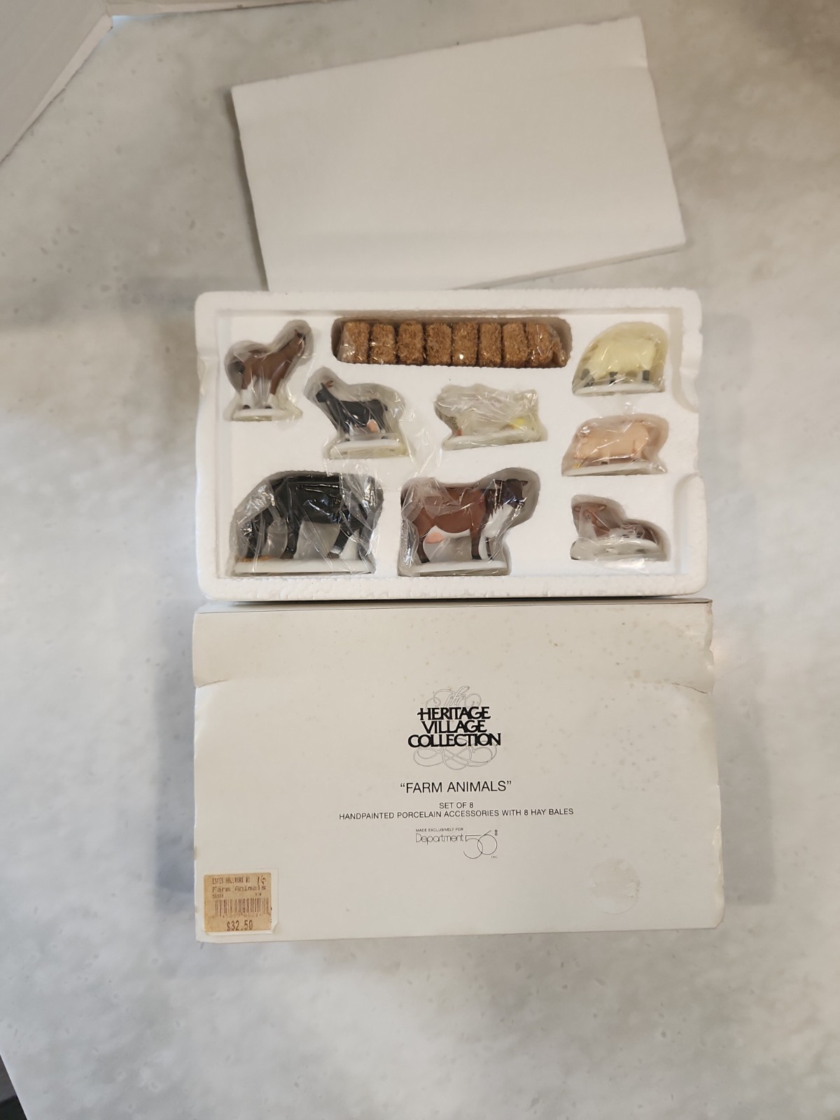 Department 56 Heritage Village Collection Farm Animals Set #56588 New In Box