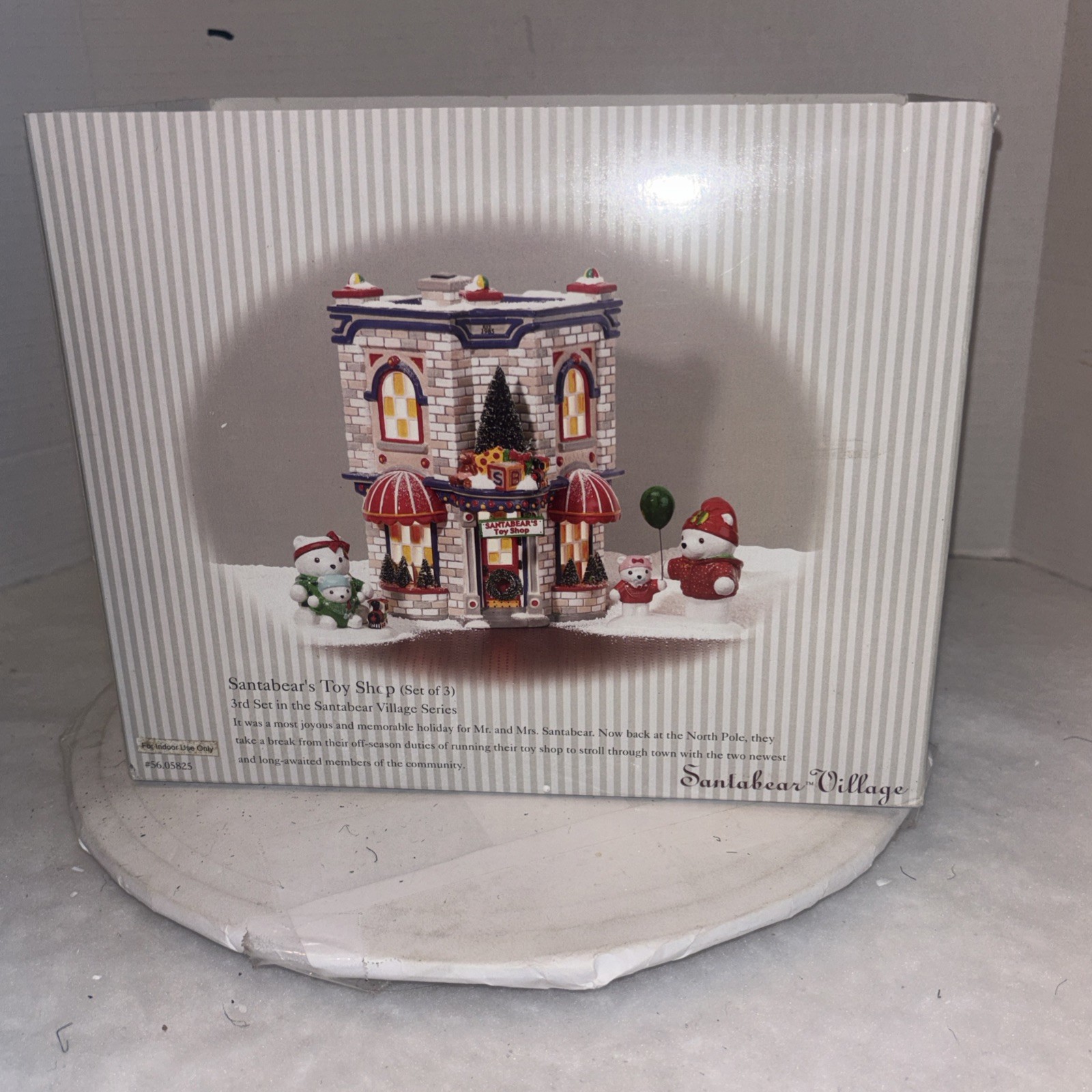 Department 56 Santabear Village Santa Bear 3pc toy shop w/box+ Balloons for Sale