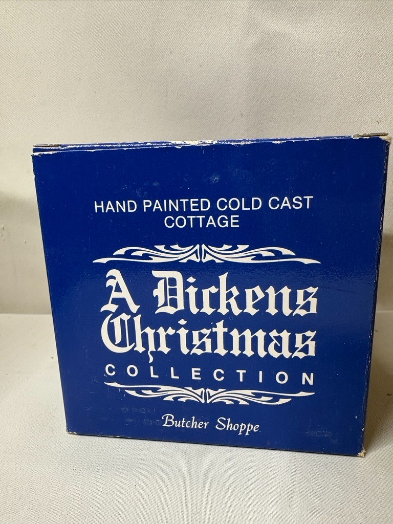 A Dickens Christmas Collec Butcher Shoppe Village House 1988 RSVP Cold Cast W326