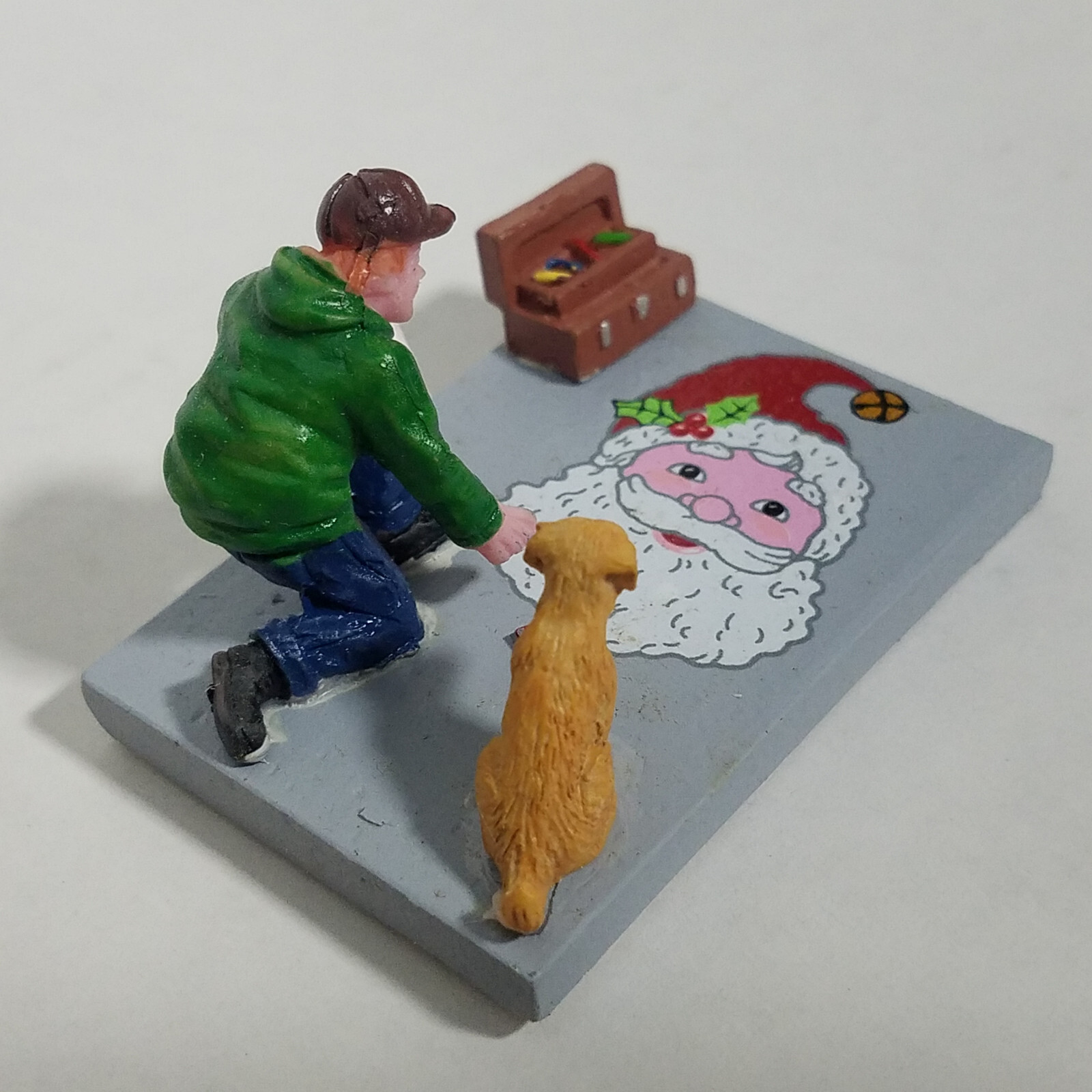 Lemax 2017 Sidewalk Chalk Artist General Products #72499 Santa Claus Puppy Boy