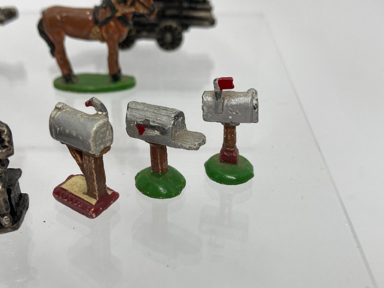 Vintage 12 Liberty Falls Pewter Metal Figurine Lot Wagons Horses 96 IRS 1996