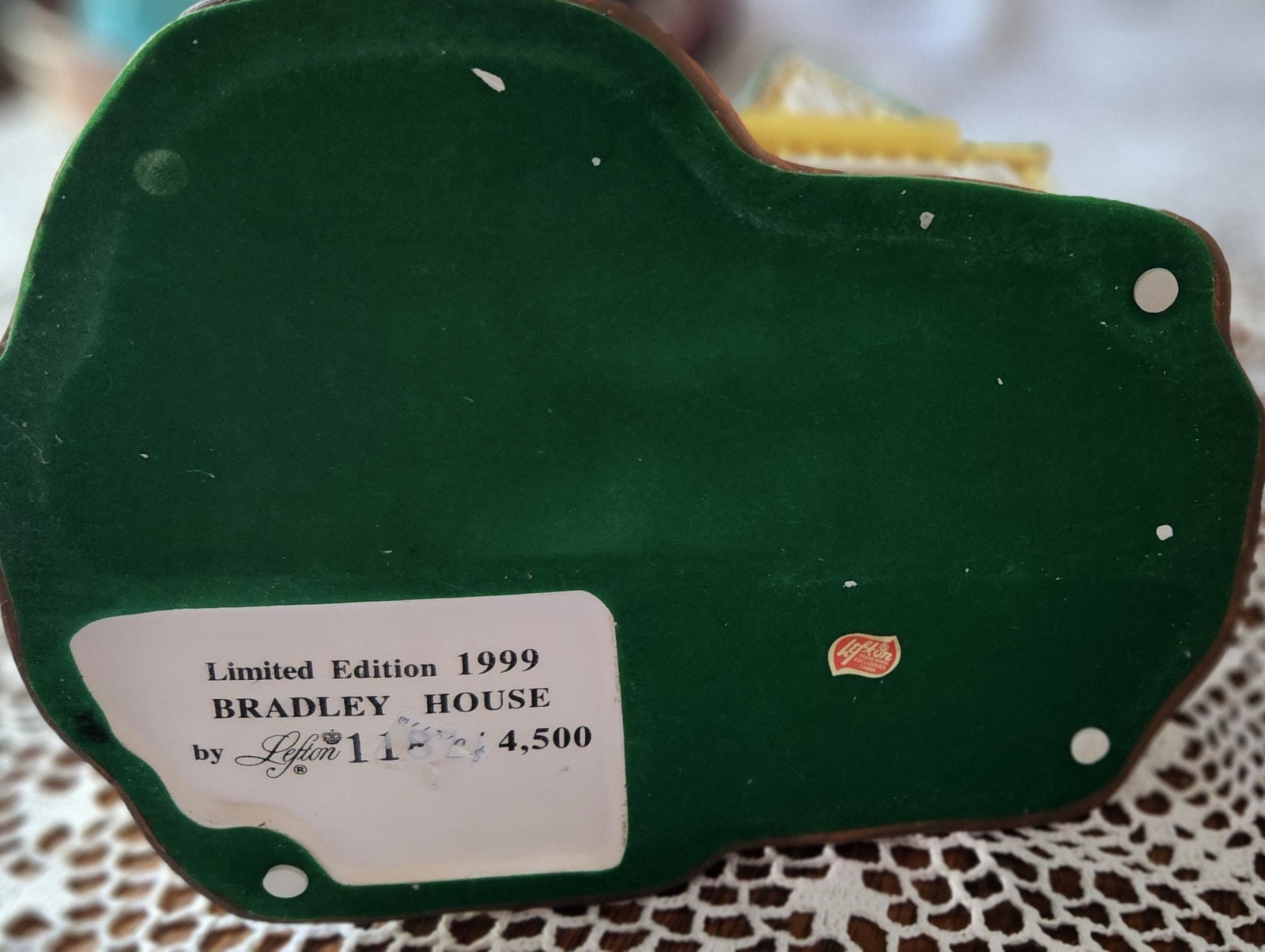 VGT 1999 Lefton “Bradley House” Lighted Colonial Village Ltd Edition 1181/4500