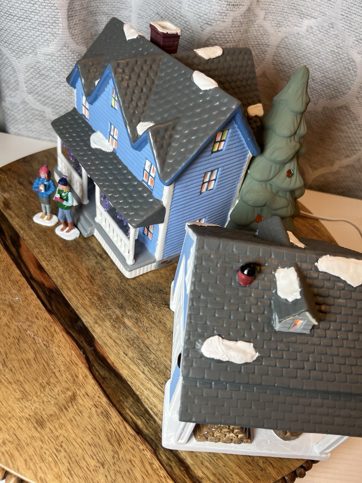 Gilmore Girls Lorelei’s House & Garage Christmas Village Dept 56 Altered Art