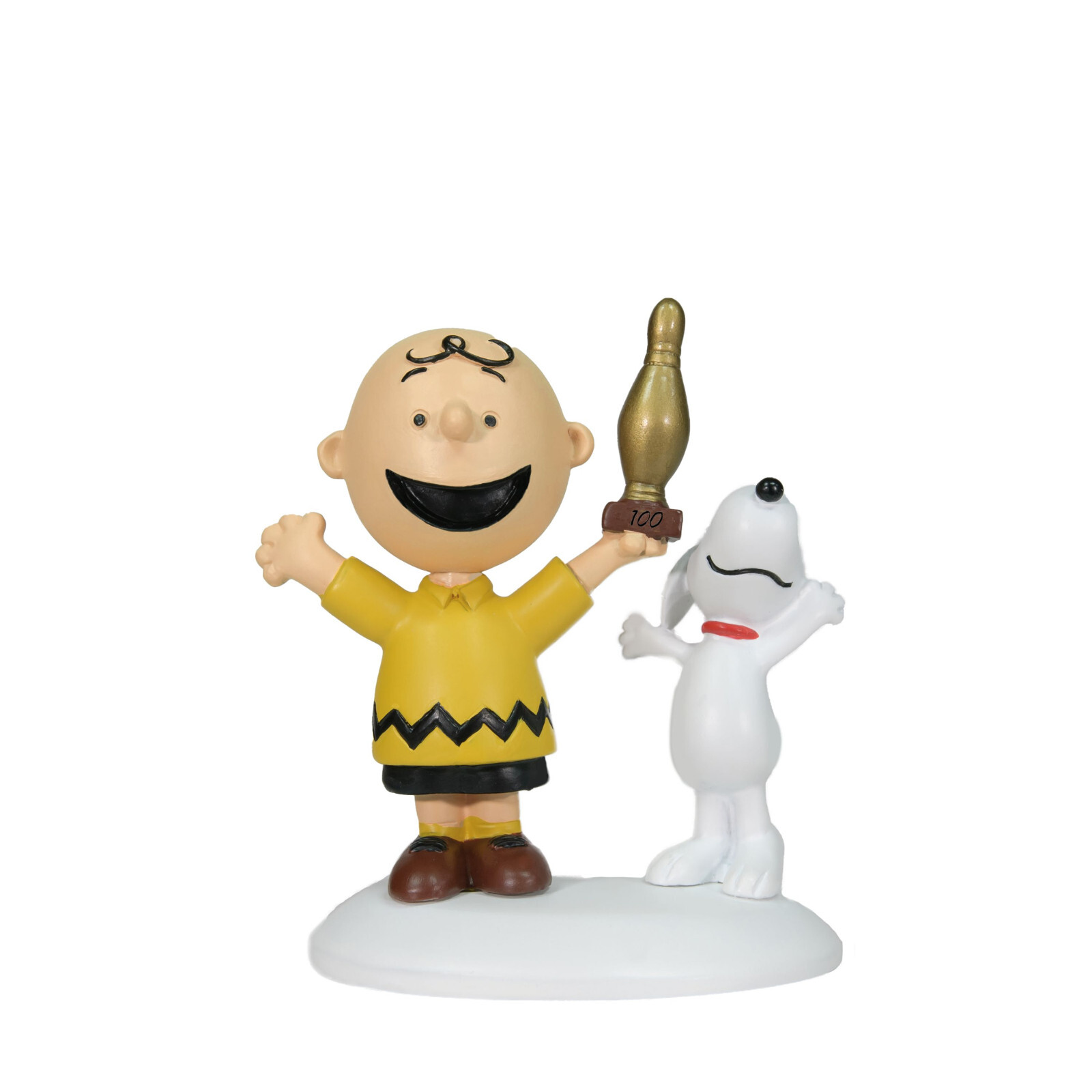 Department 56 Peanuts Series Charlie Brown Breaks 100 with Snoopy Figurine NEW
